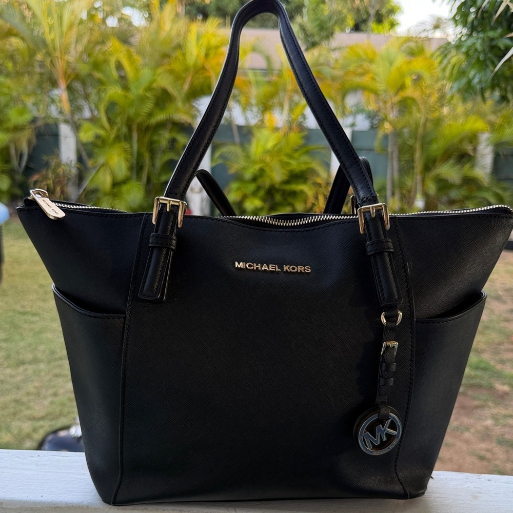 Michael Kors Black Leather Tote